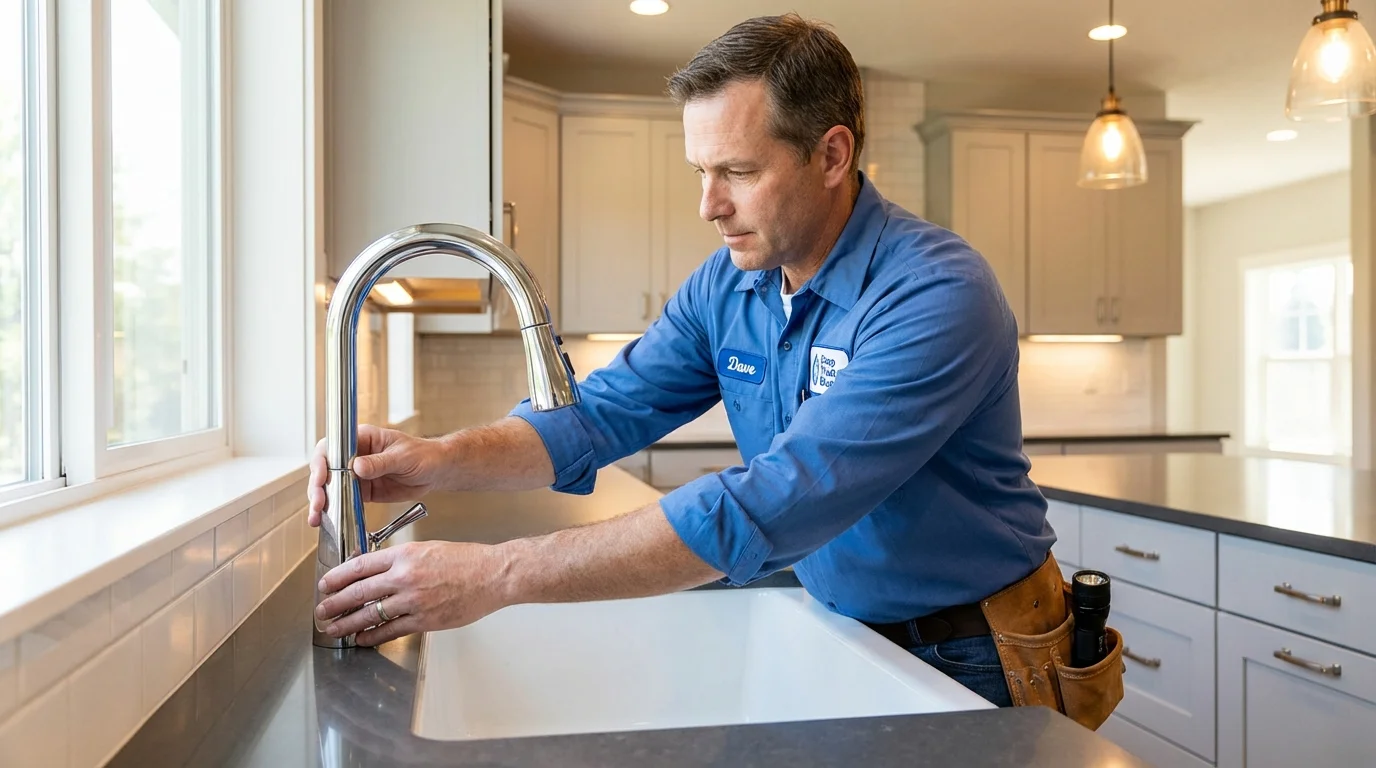 Kitchen faucet installation by Johns Plumbing LLC in Waldron